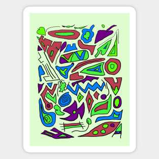 Muted Doodle 2 Magnet
